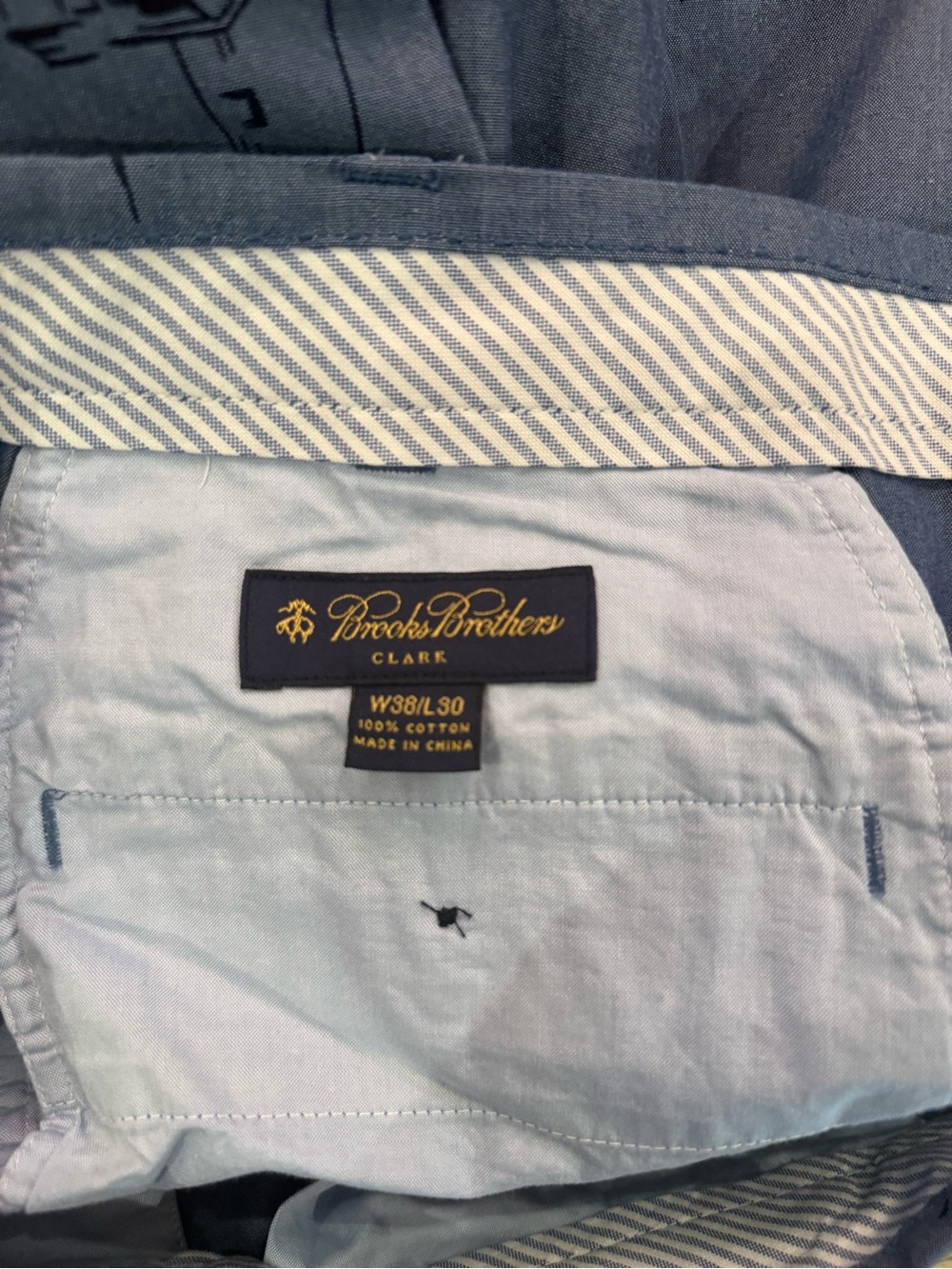 Brooks Brothers Clark 38x30 Blue Nautical Sailboat Lighthouse Pants - Picture 7 of 8